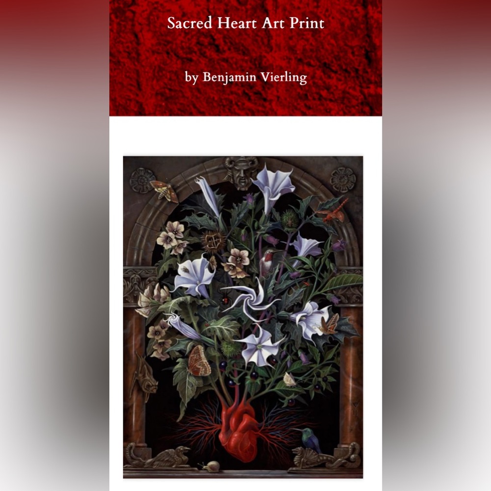 ✨ISO- Sacred Heart Art Print by Benjamin Vierling✨
